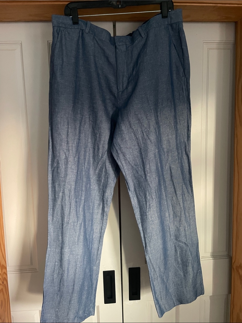 Perry Ellis Men's Light Blue Linen/Cotton Dress Pants Size 36X30.